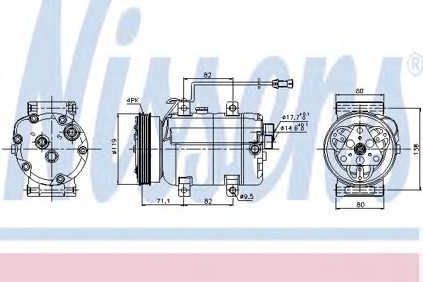 Компрессор кондиционера Nissens 89029