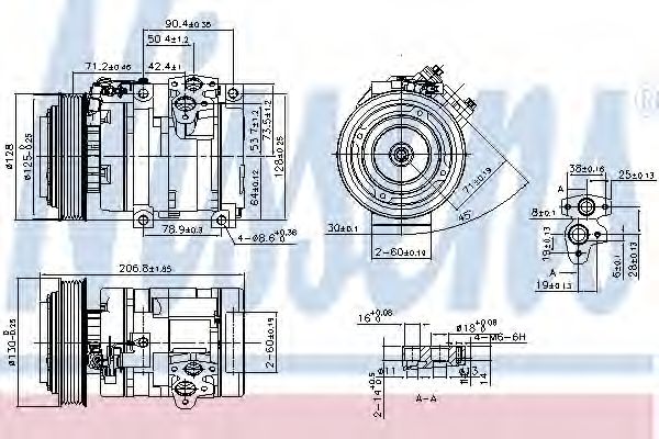 Компрессор кондиционера Nissens 890371