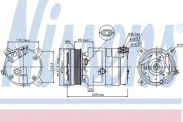 Компрессор кондиционера Nissens 89058
