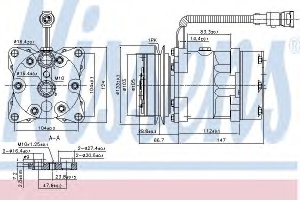Компрессор кондиционера Nissens 89078