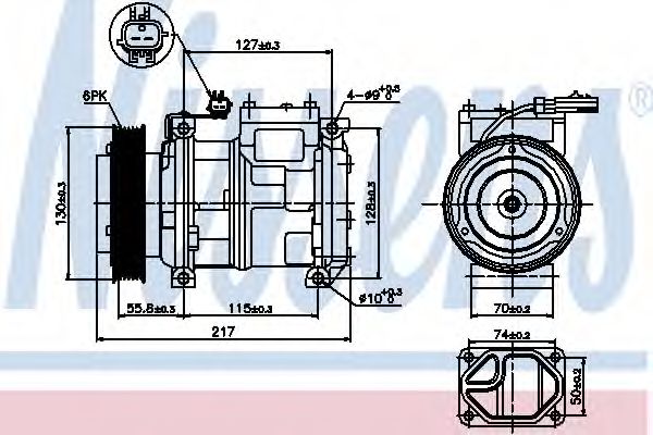 Компрессор кондиционера Nissens 89097