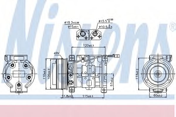Компрессор кондиционера Nissens 89099