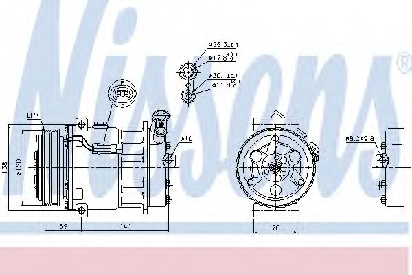 Компрессор кондиционера Nissens 89124