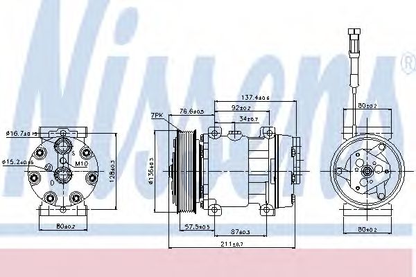 Компрессор кондиционера Nissens 89137