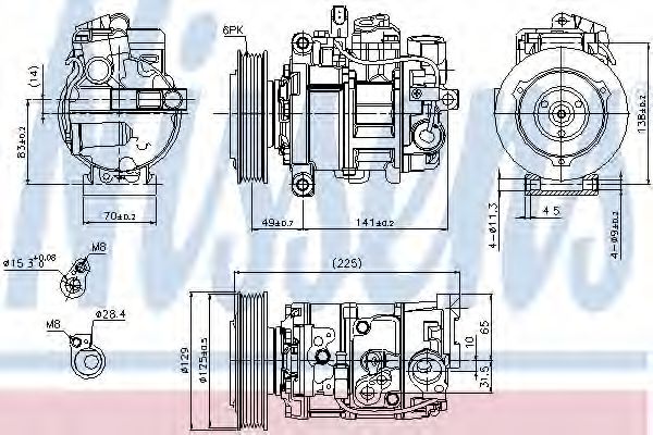 Компрессор кондиционера Nissens 89209