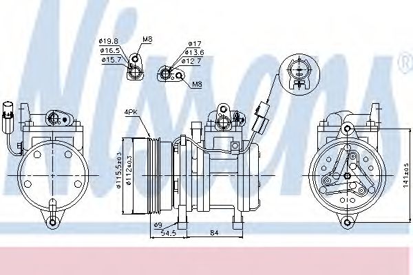 Компрессор кондиционера Nissens 89255