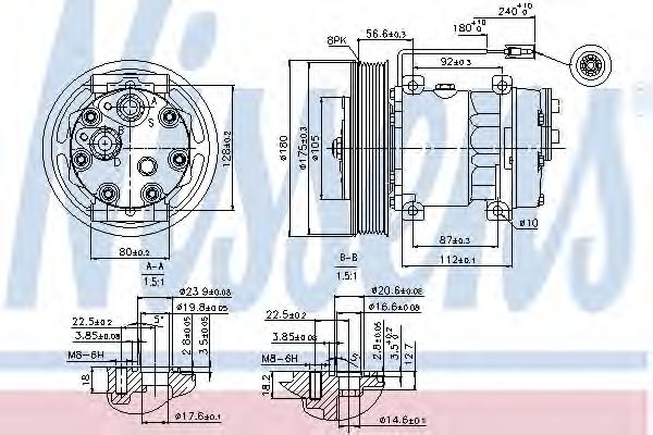Компрессор кондиционера Nissens 89353