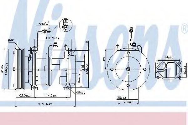 Компрессор кондиционера Nissens 89361