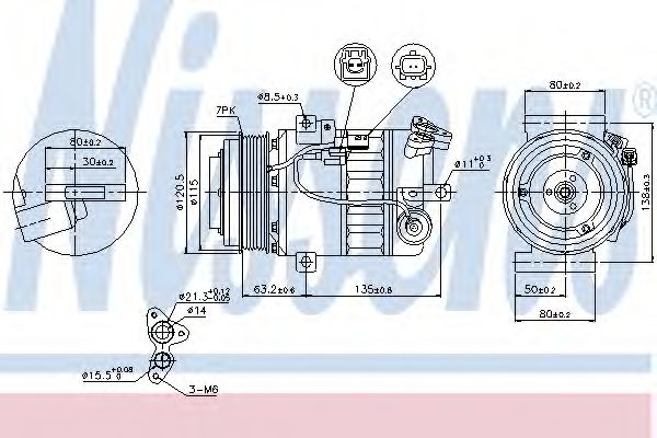 Компрессор кондиционера Nissens 89392