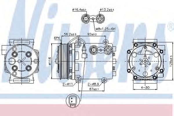 Компрессор кондиционера Nissens 89551