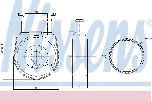 Радиатор охлаждения масла Nissens 90704