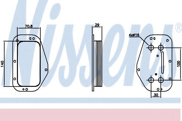 Радиатор охлаждения масла Nissens 90741
