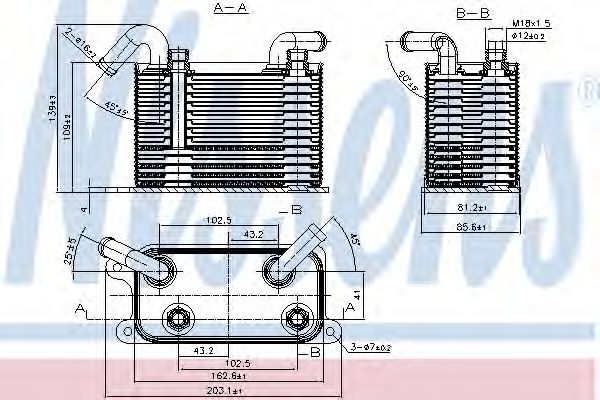 Масляный радиатор, автоматическая коробка передач Nissens 90722
