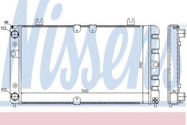 Радиатор охлаждения двигателя Nissens 623554