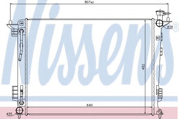 Радиатор охлаждения двигателя Nissens 67514