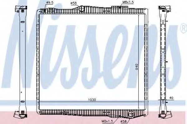 Радиатор охлаждения двигателя Nissens 67290