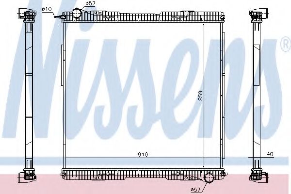 Радиатор охлаждения двигателя Nissens 672920