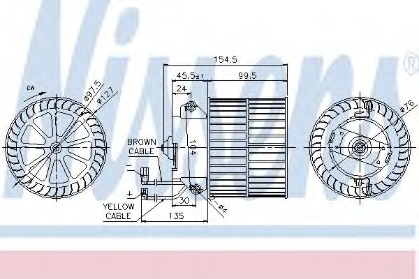 Вентилятор салона Nissens 87057
