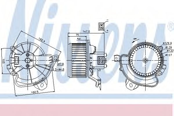 Вентилятор салона Nissens 87086