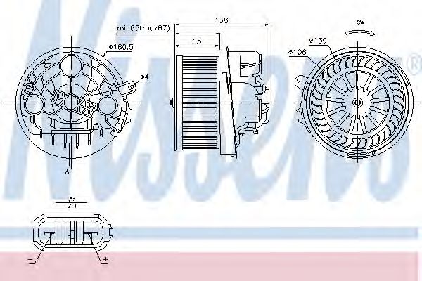 Вентилятор салона Nissens 87091