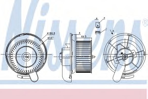 Вентилятор салона Nissens 87145