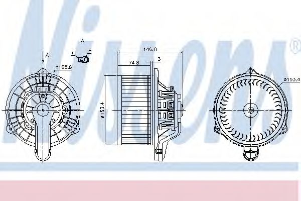 Вентилятор салона Nissens 87162