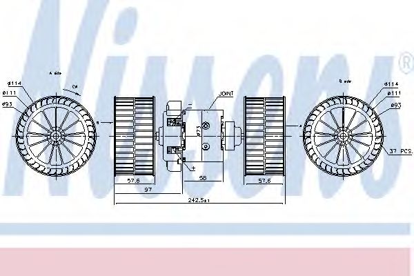 Вентилятор салона Nissens 87191