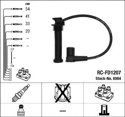 Комплект проводов зажигания NGK 6984
