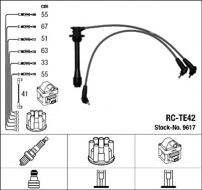 Комплект проводов зажигания NGK 9617