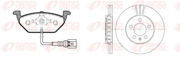 Комплект тормозов, дисковый тормозной механизм REMSA 863309