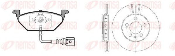 Комплект тормозов, дисковый тормозной механизм REMSA 863310