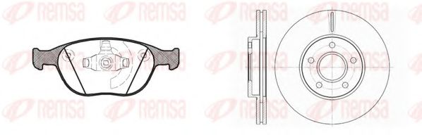 Комплект тормозов, дисковый тормозной механизм REMSA 898400