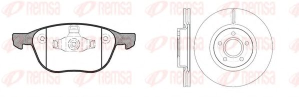 Комплект тормозов, дисковый тормозной механизм REMSA 8108201