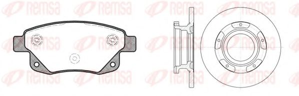 Комплект тормозов, дисковый тормозной механизм REMSA 8125200