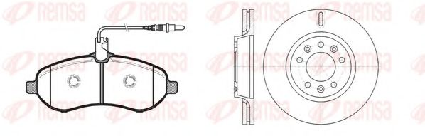 Комплект тормозов, дисковый тормозной механизм REMSA 8129201
