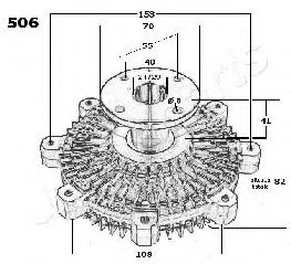 Сцепление, вентилятор радиатора JAPANPARTS VC506