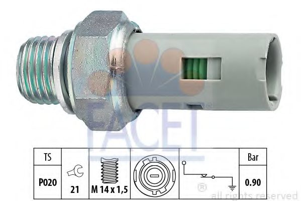 Датчик давления масла FACET 70153
