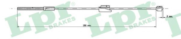 Трос стояночного тормоза LPR C0248B