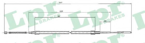 Трос стояночного тормоза LPR C0964B