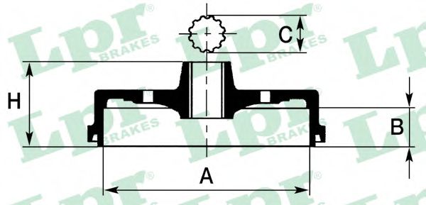Тормозной барабан LPR 7D0243