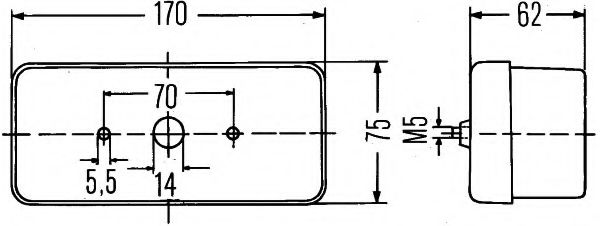 Задний фонарь Hella 2SD002582027