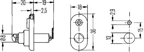 Концевик, контакт двери  Hella 6ZF004365031