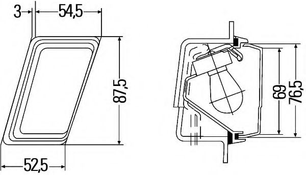 Фонарь указателя поворота Hella 2BM004312051