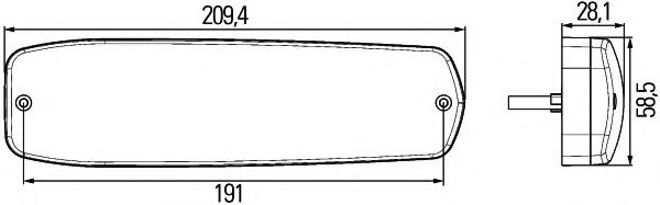 Задний фонарь Hella 2SD343910001