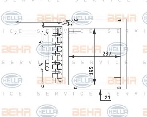 Радиатор печки салона Hella 8FH351311151