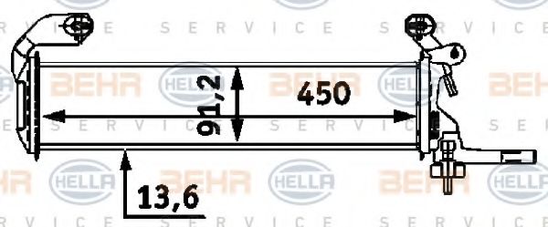 Радиатор охлаждения двигателя Hella 8MK376712661