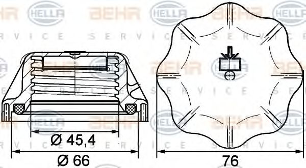 Крышка расширительного бачка системы охлаждения Hella 8MY376742311