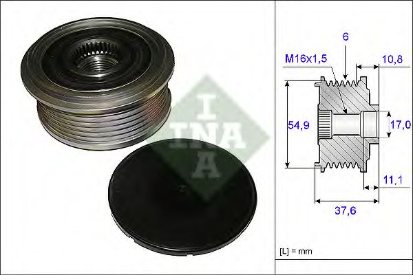 Механизм свободного хода генератора INA 535012310