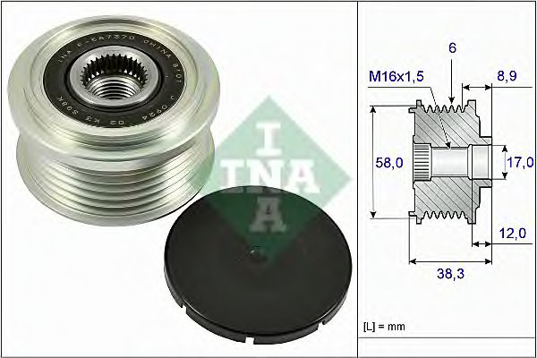 Механизм свободного хода генератора INA 535026610