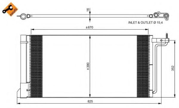 Радиатор кондиционера (конденсатор) NRF 350051
